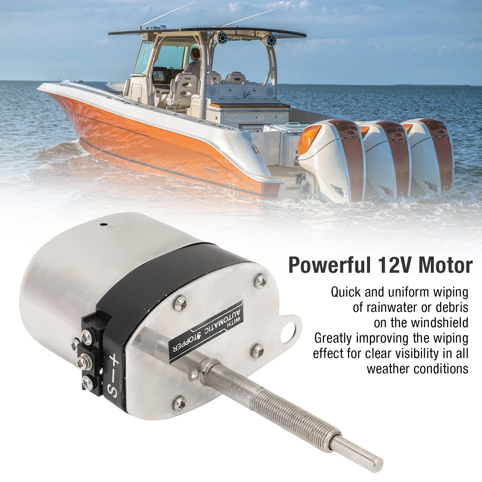 Electric Motor Windshield Wipe – Fishing Boat Trolling Motor recenzja i cena