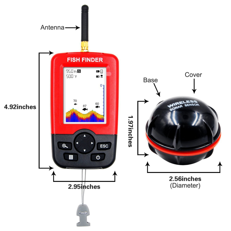 Display Portable fish finder e – Fishing Boat Depth Finder recenzja i cena