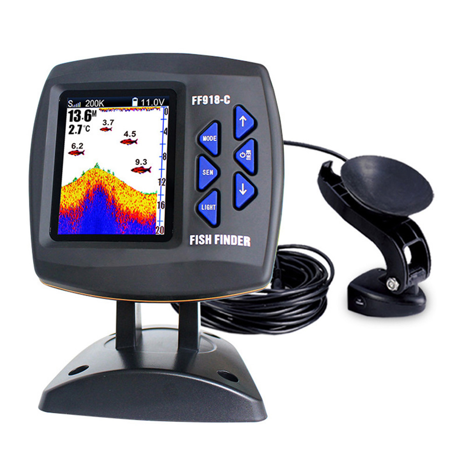 Color Screen Wired Fish Finder – Fishing Boat Depth Finder recenzja i cena