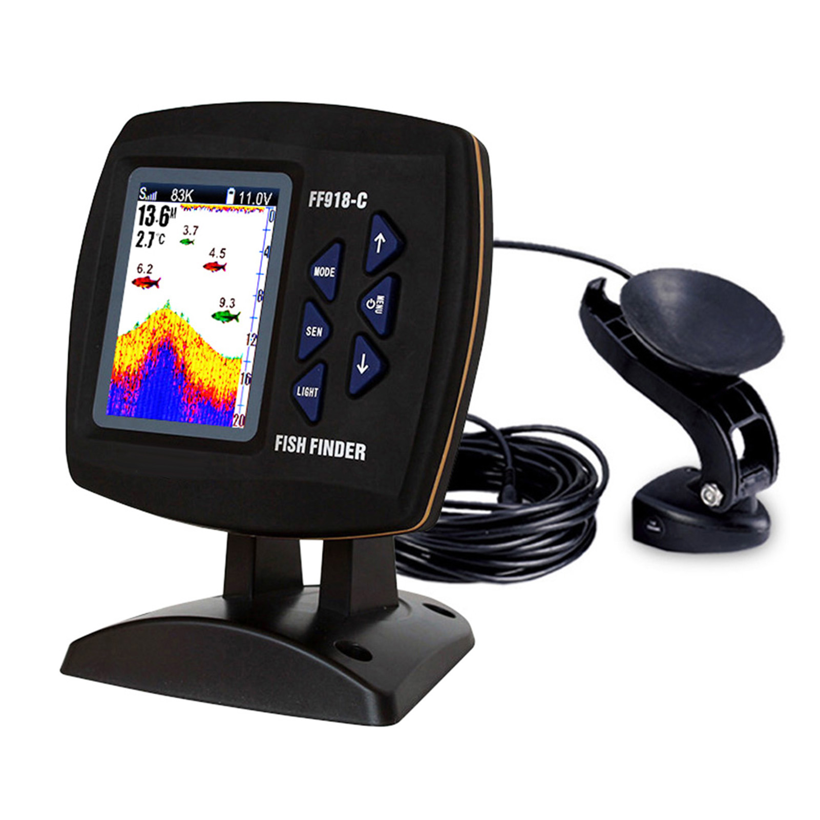 Color Screen Wired Fish Finder – Fishing Boat Depth Finder recenzja i cena