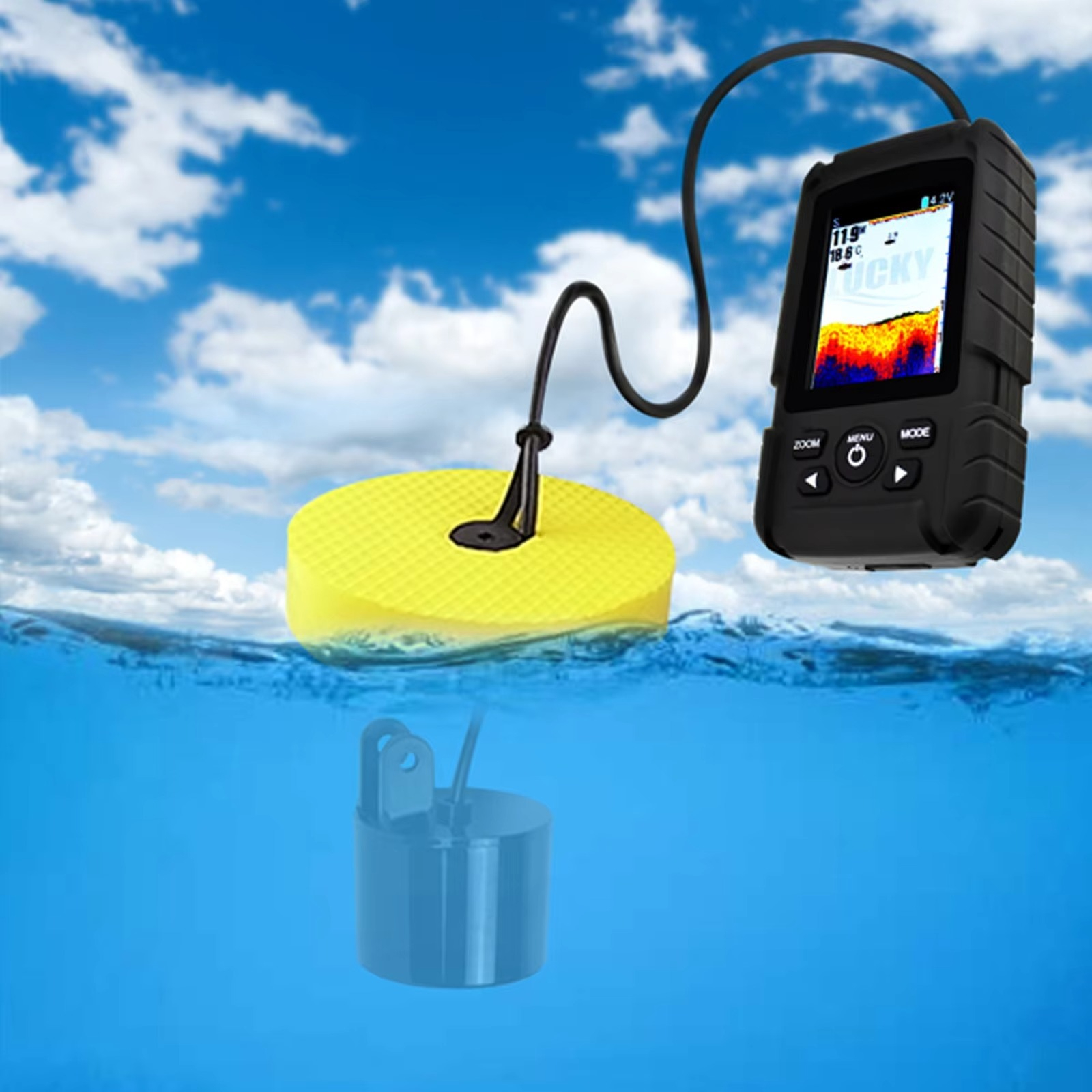2-in-1 Wireless & Wired Fish F – Fishing Boat Depth Finder recenzja i cena