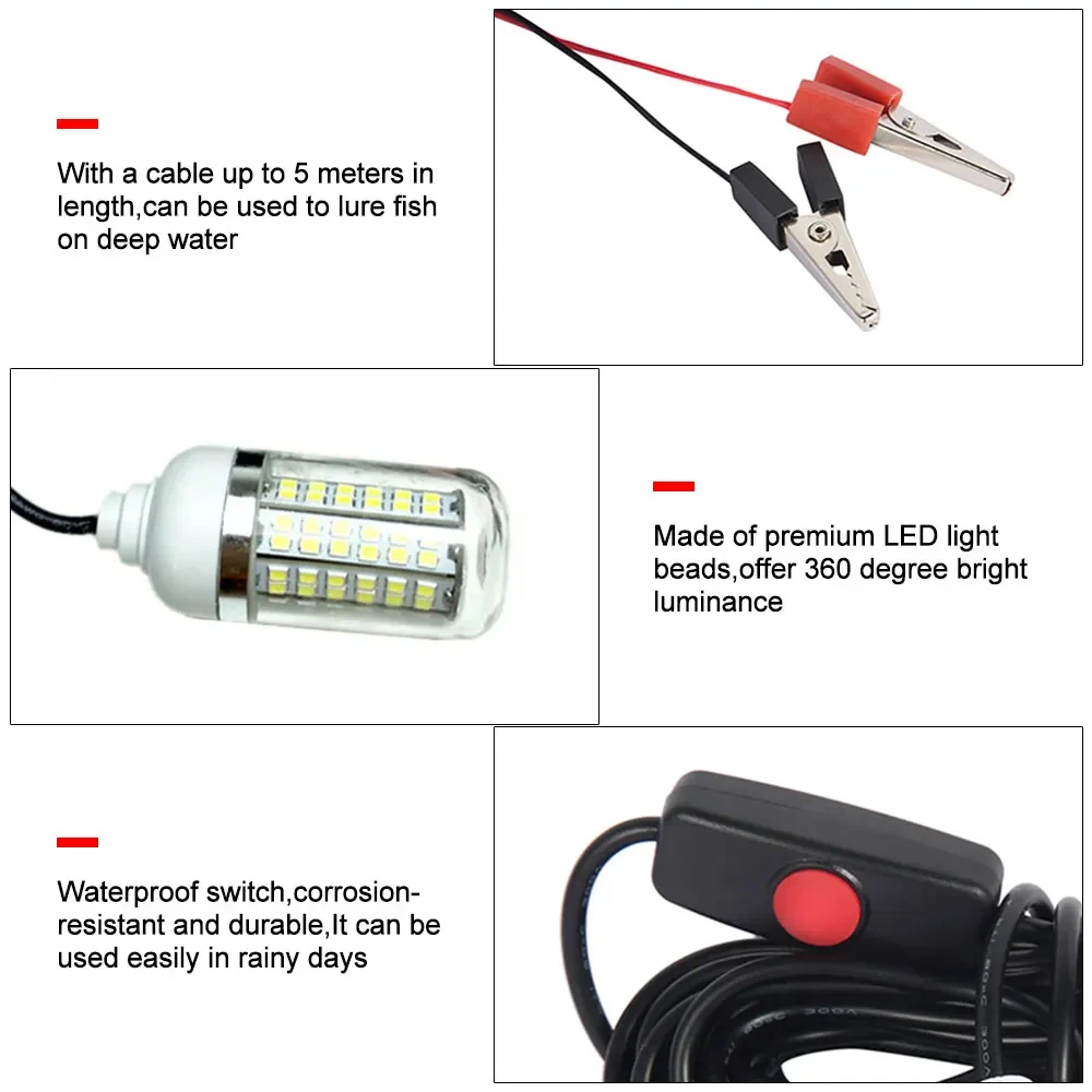 12V Underwater Lamp 15W 108 LE – Fishing Boat Navigation Light recenzja i cena