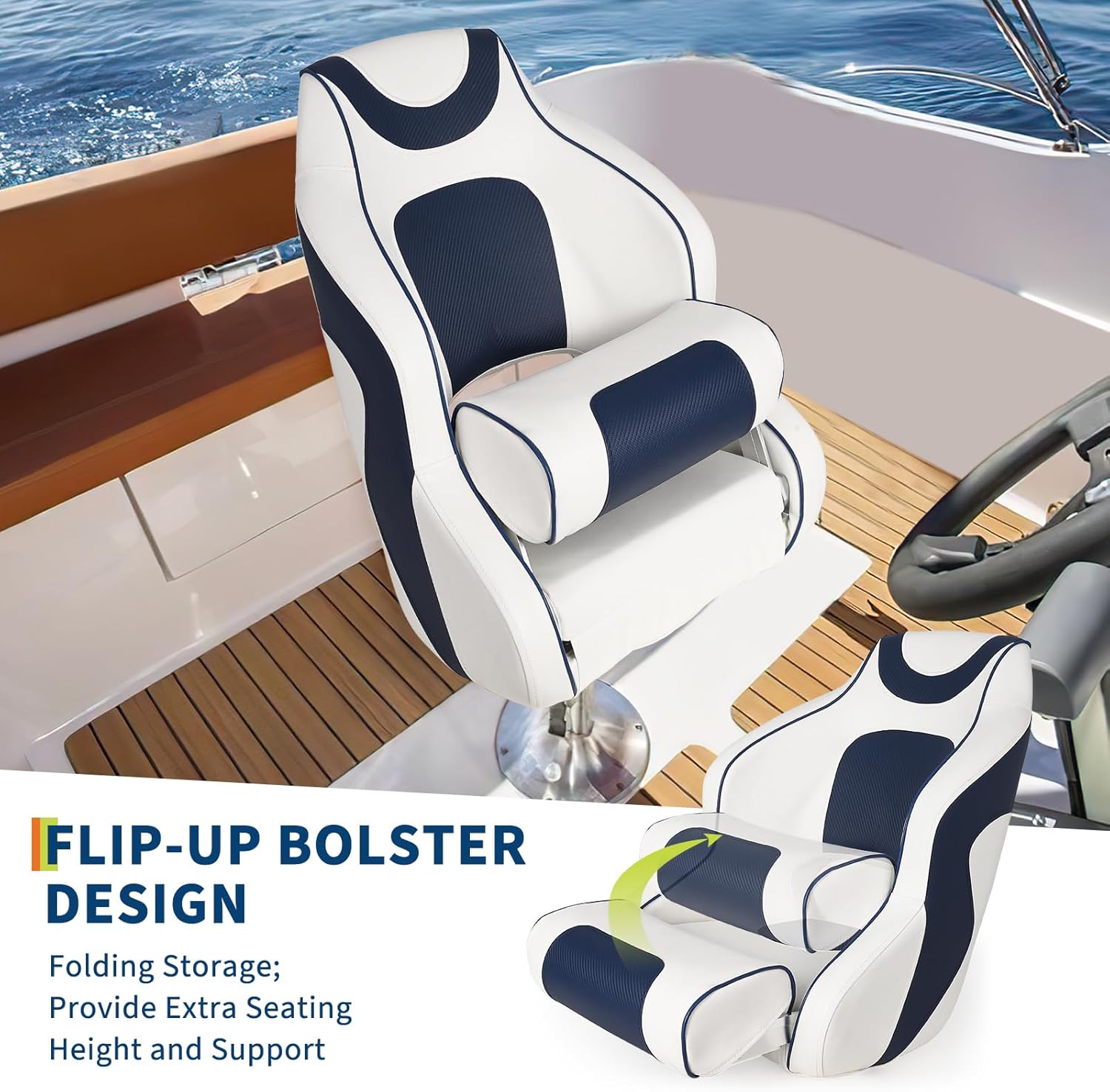 High Back Boat Seat with Flip- – Fishing Boat Aluminum recenzja i cena
