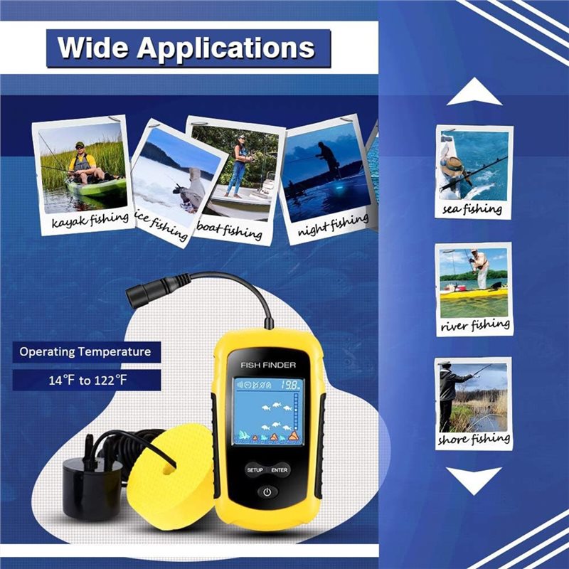 ABUE-Kayak Portable Fish Depth – Fishing Boat Depth Finder recenzja i cena