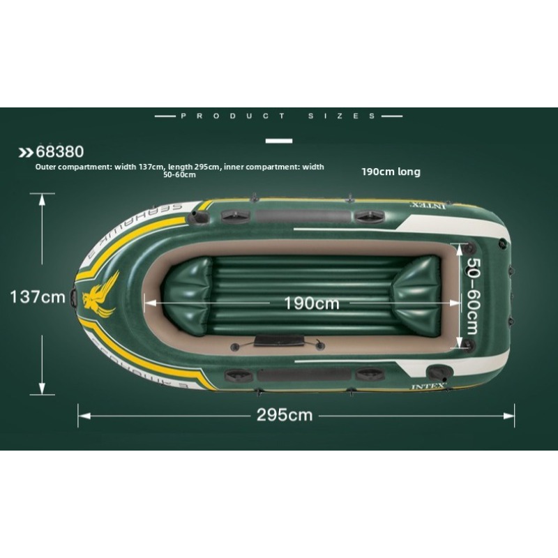 295*137*43cm 3 Person Inflatab – Fishing Boat Paddle recenzja i cena
