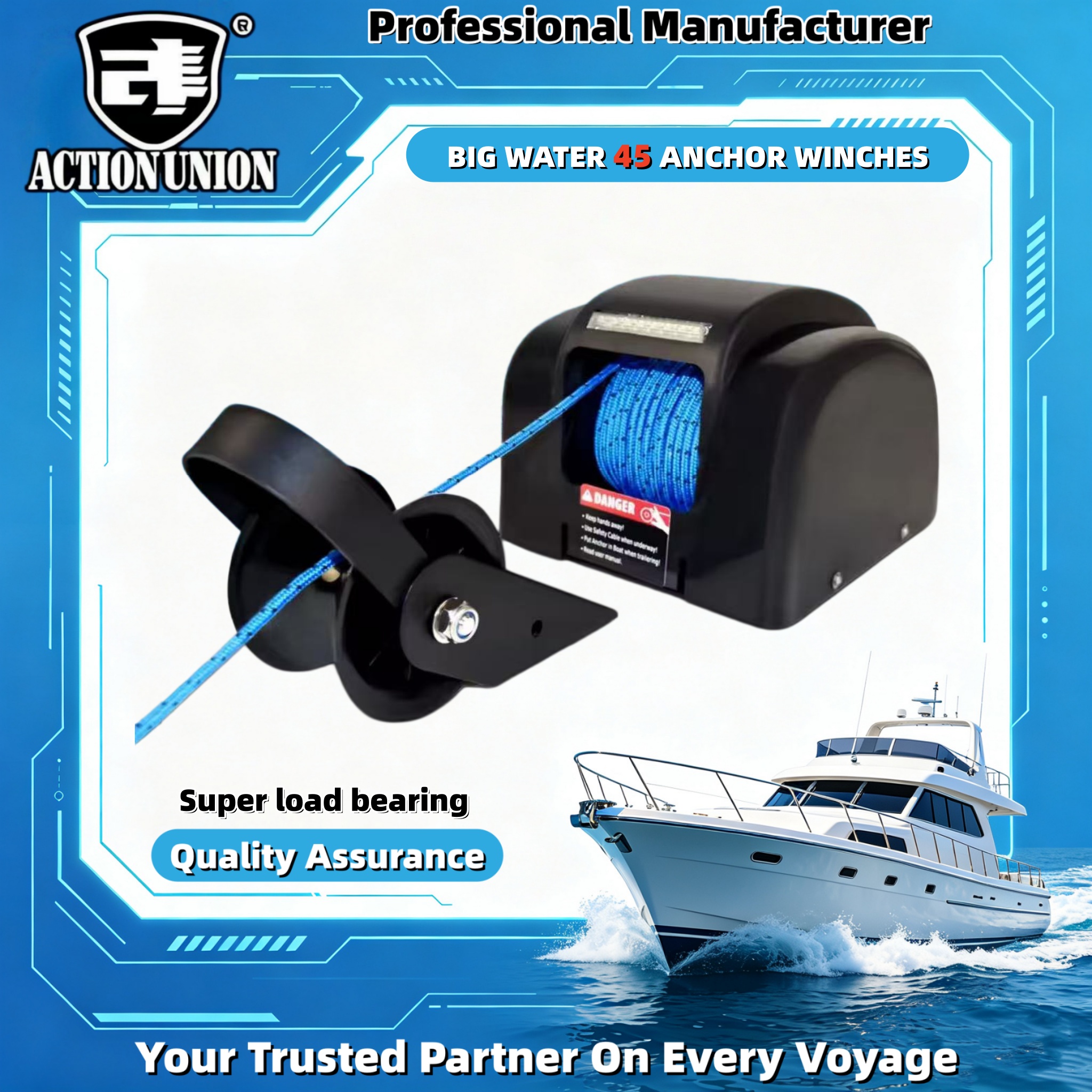 Electric anchor winch 12V, sui – Fishing Boat Steering Wheel recenzja i cena
