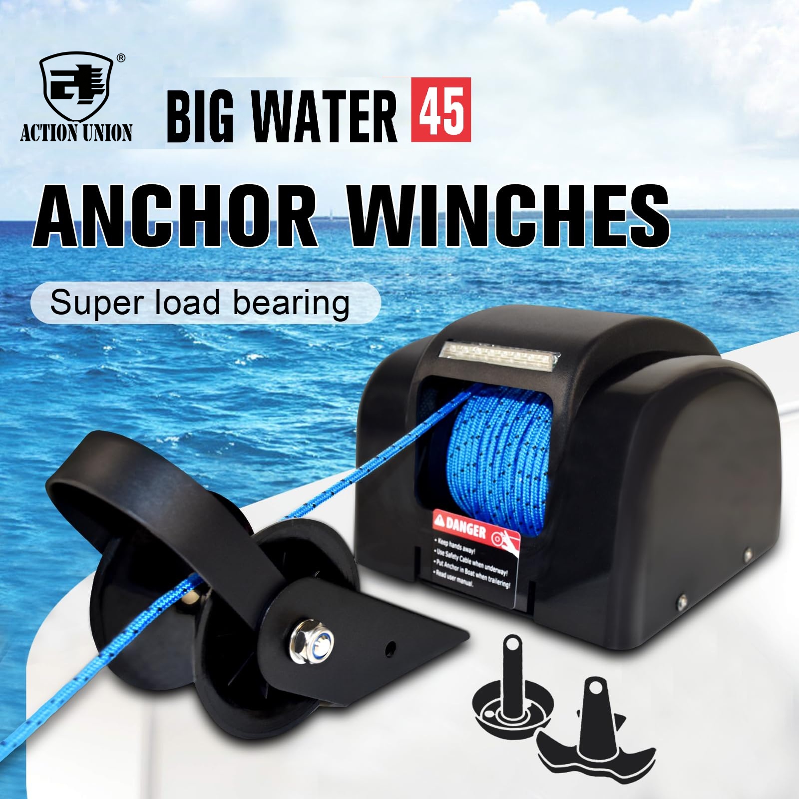 Electric anchor winch 12V, sui – Fishing Boat Steering Wheel recenzja i cena