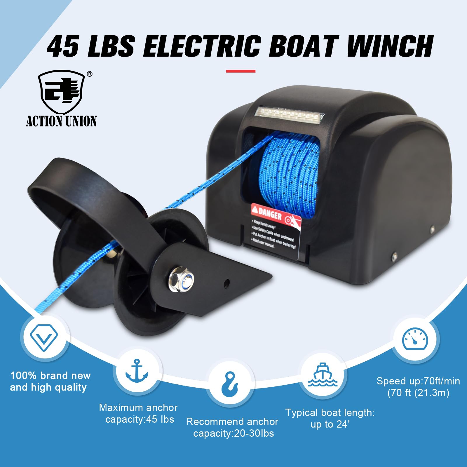Electric anchor winch 12V, sui – Fishing Boat Steering Wheel recenzja i cena