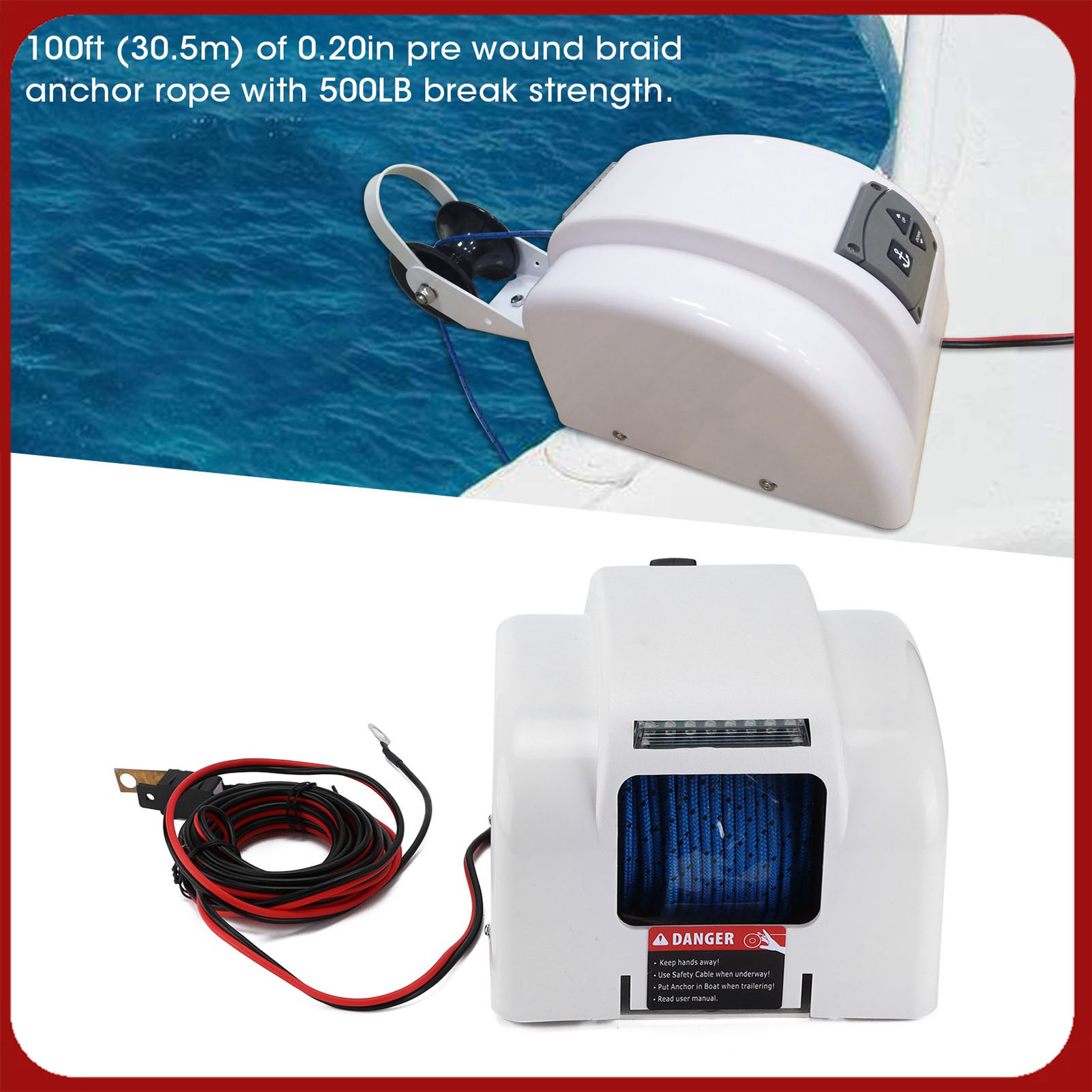 30LBS 12V Electric Winch Marin – Fishing Boat Anchor Winch recenzja i cena