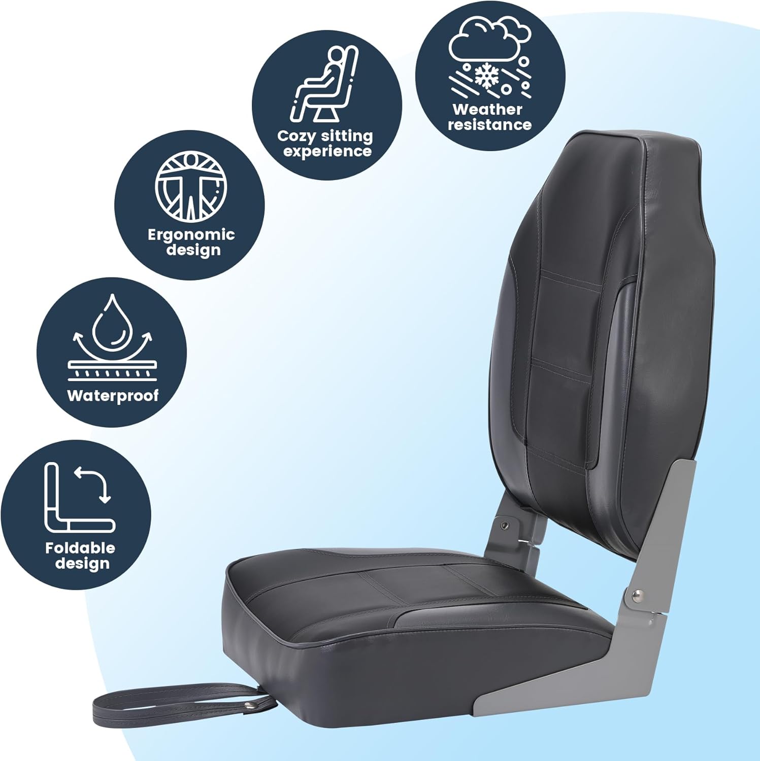 2 Pack Folding Boat Seats, Hig – Fishing Boat Seat recenzja i cena
