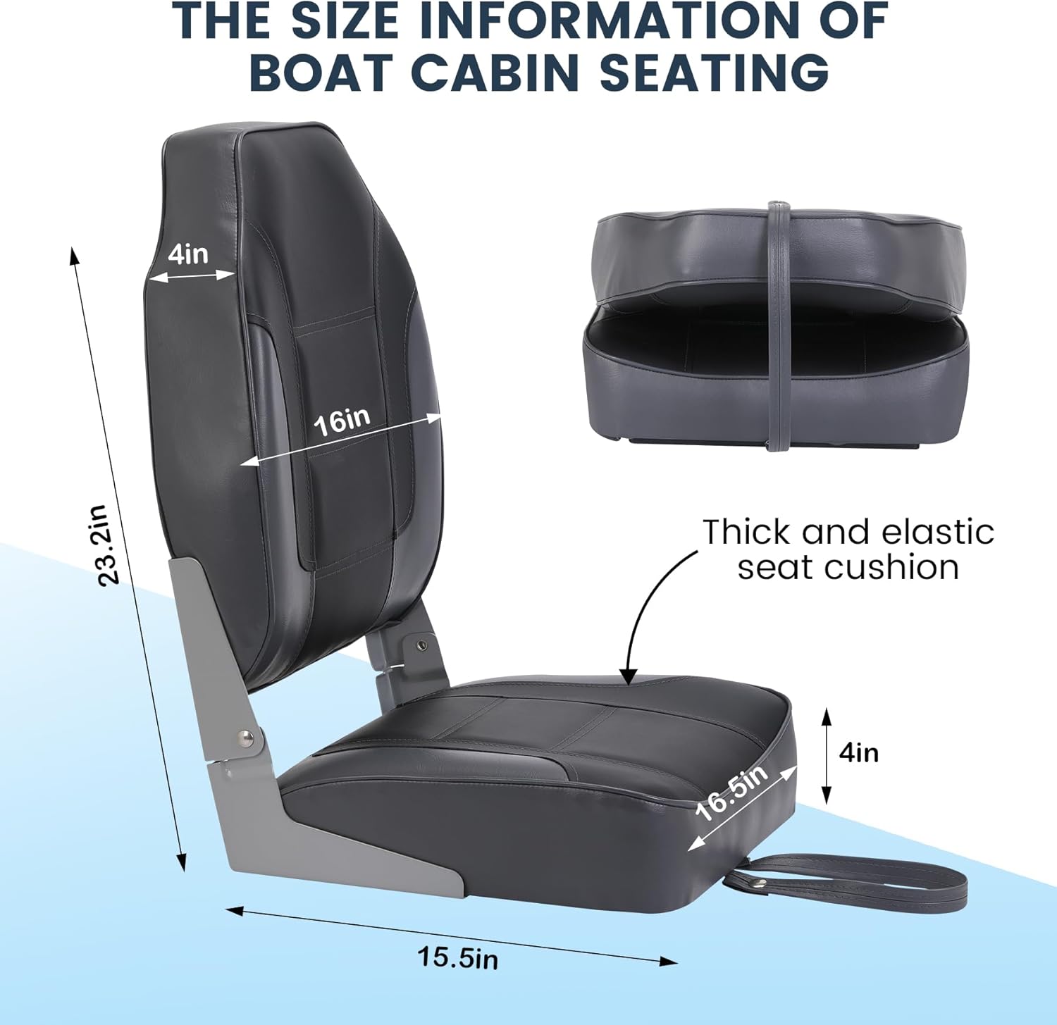 2 Pack Folding Boat Seats, Hig – Fishing Boat Seat recenzja i cena