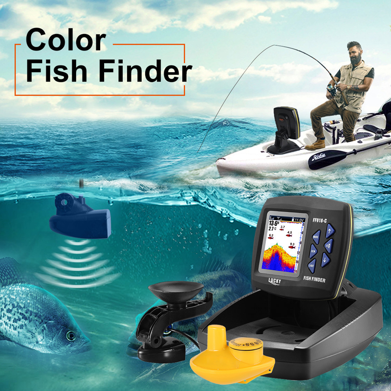 Portable Fish Finder Wireless  – Fishing Boat Depth Finder recenzja i cena