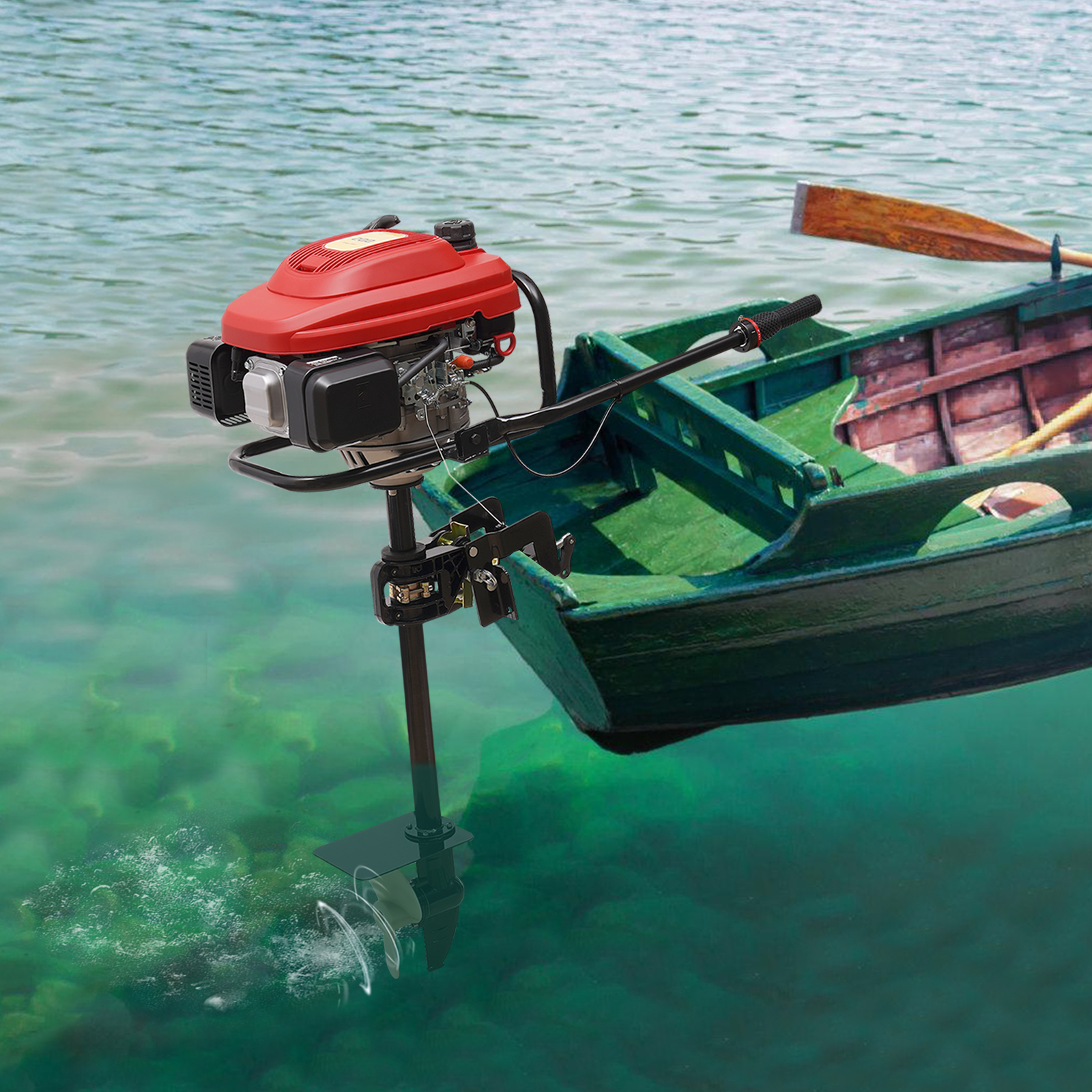 4-Stroke 6HP/7.5HP Gas Powered – Fishing Boat Outboard Motor recenzja i cena