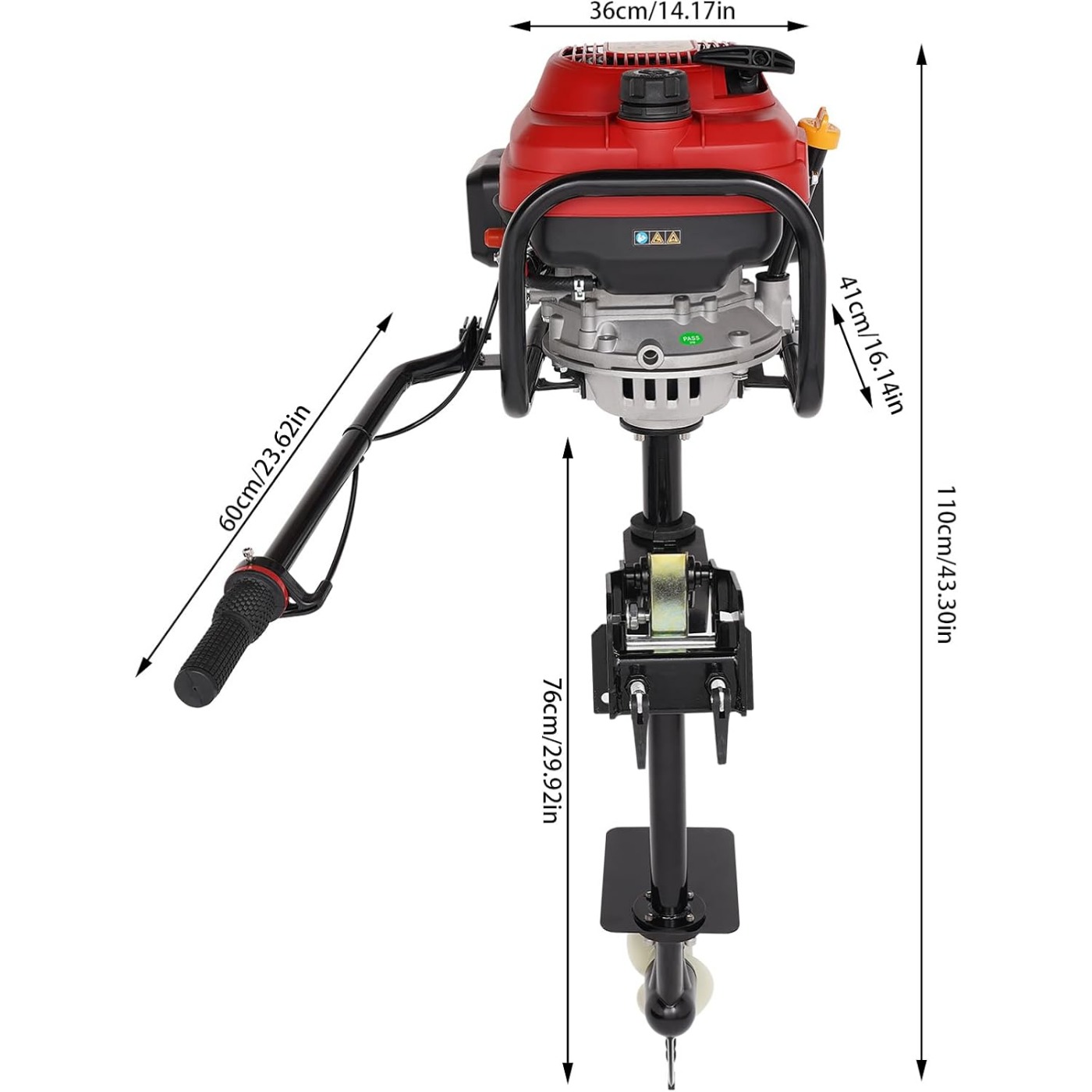 4-Stroke 6HP/7.5HP Gas Powered – Fishing Boat Outboard Motor recenzja i cena