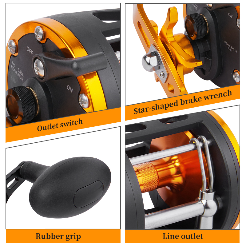 BILLINGS Trolling Drum Reel 33 – Fishing Boat Steering Wheel recenzja i cena