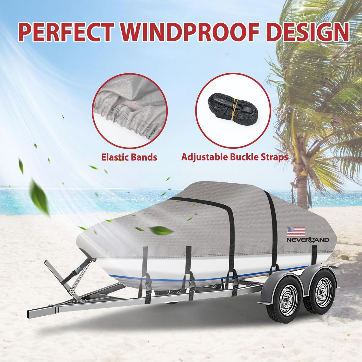 Waterproof Boat Cover 17-19ft  – Fishing Boat Cover recenzja i cena