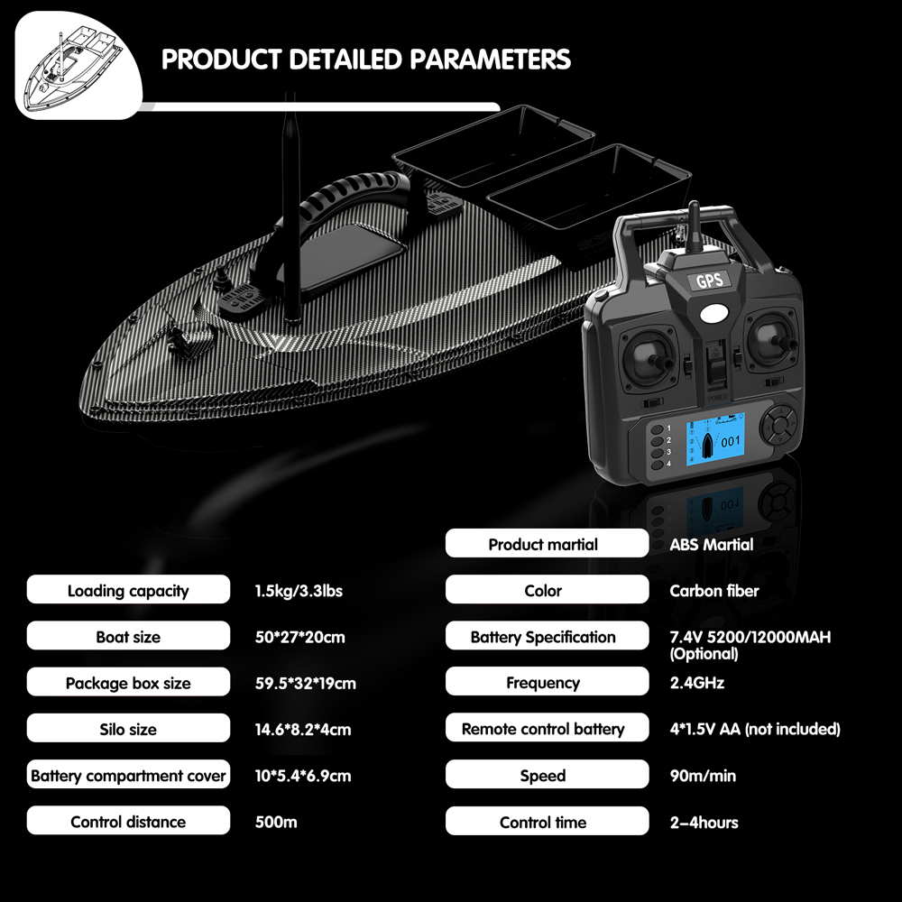 V070 12000mAh/5200mAh RC Bait  – Fishing Boat Gps recenzja i cena