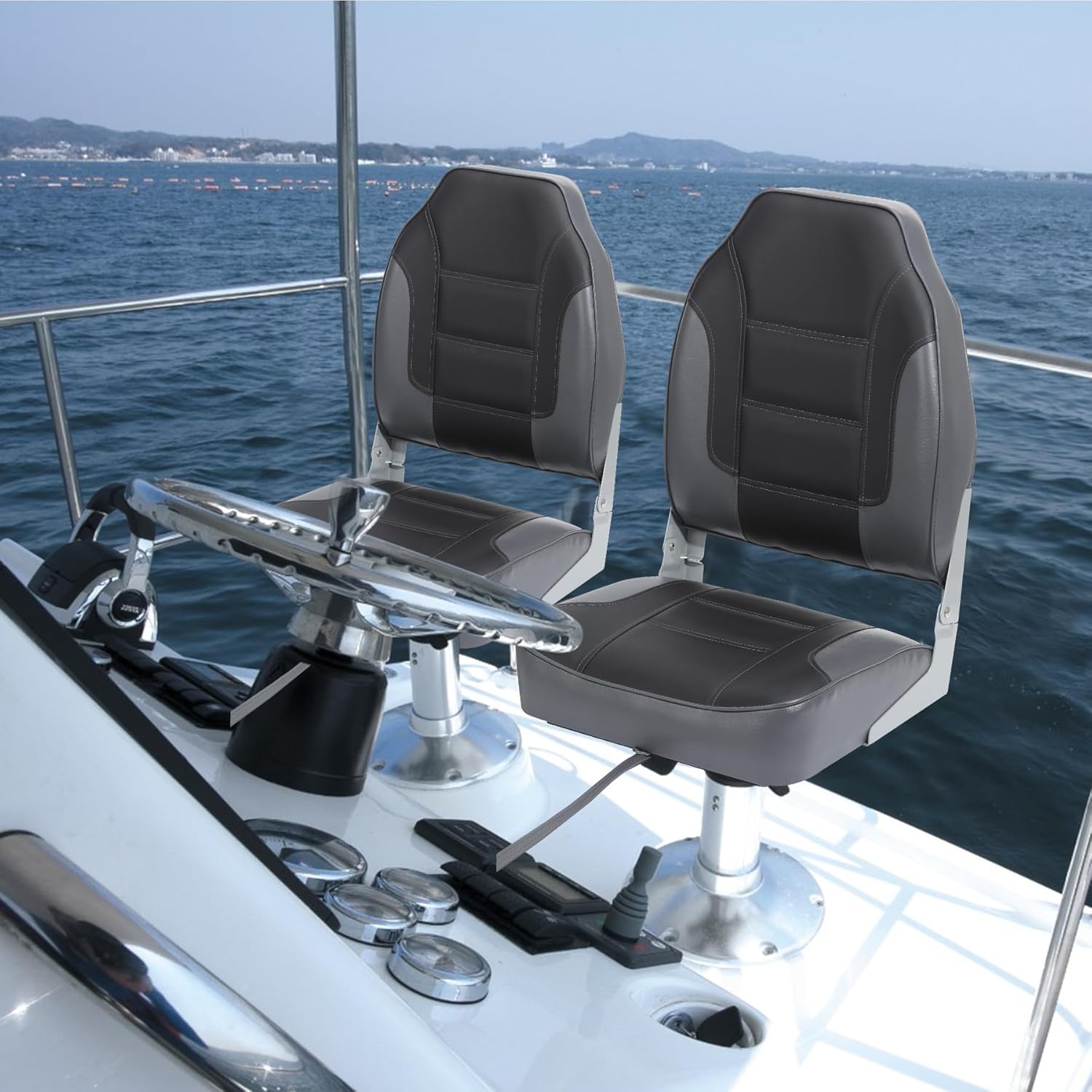 2 Pack Folding Boat Seats, Hig – Fishing Boat Seat recenzja i cena