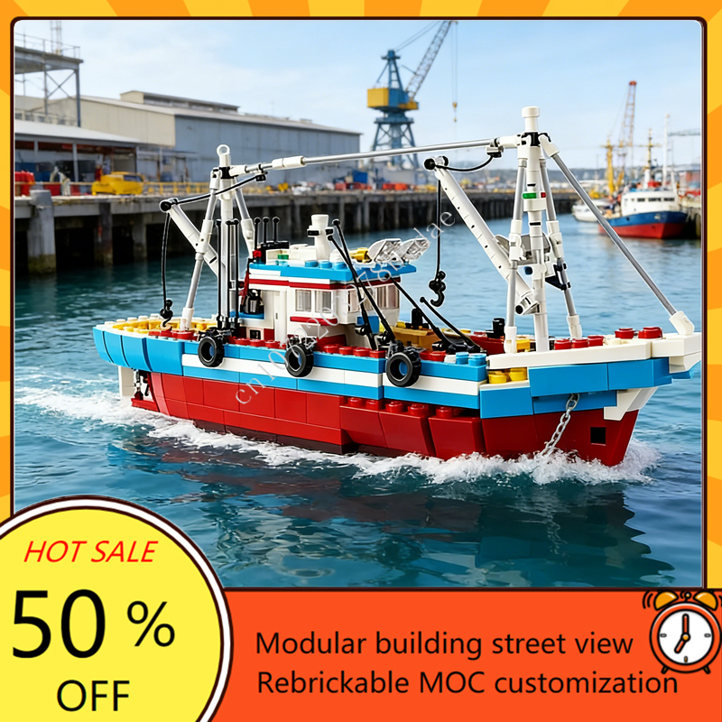 Custom 1600PCS Modular MOC-910 – Fishing Boat Trailer recenzja i cena