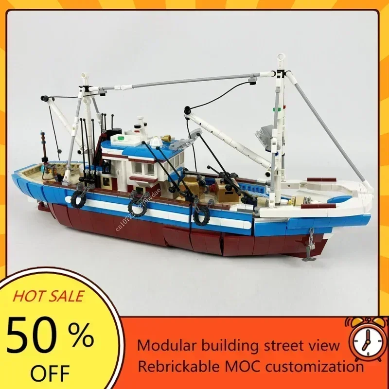 Custom 1600PCS Modular MOC-910 – Fishing Boat Trailer recenzja i cena