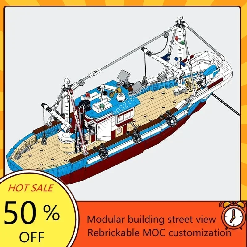 Custom 1600PCS Modular MOC-910 – Fishing Boat Trailer recenzja i cena