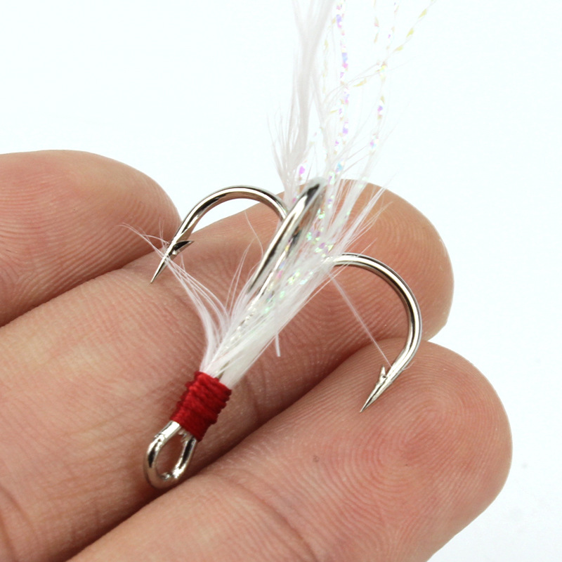 5pcs 4#6#Tied hair three ancho – Fishing Boat Anchor recenzja i cena