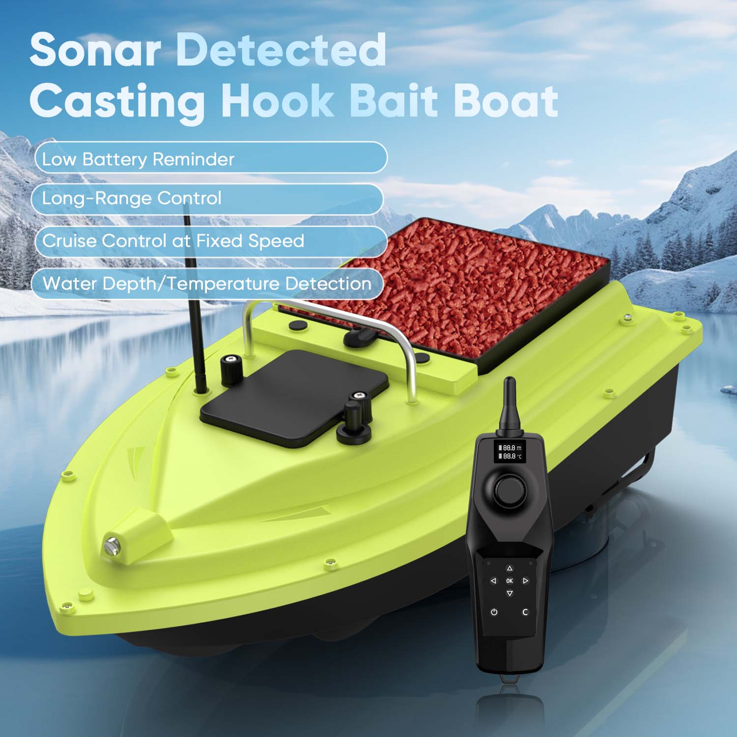 D36 RC Fishing Bait Boat with  – Fishing Boat Trailer recenzja i cena