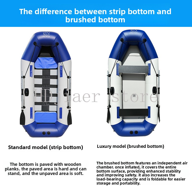 Inflatable Boat with Hard Bott – Fishing Boat Oar recenzja i cena