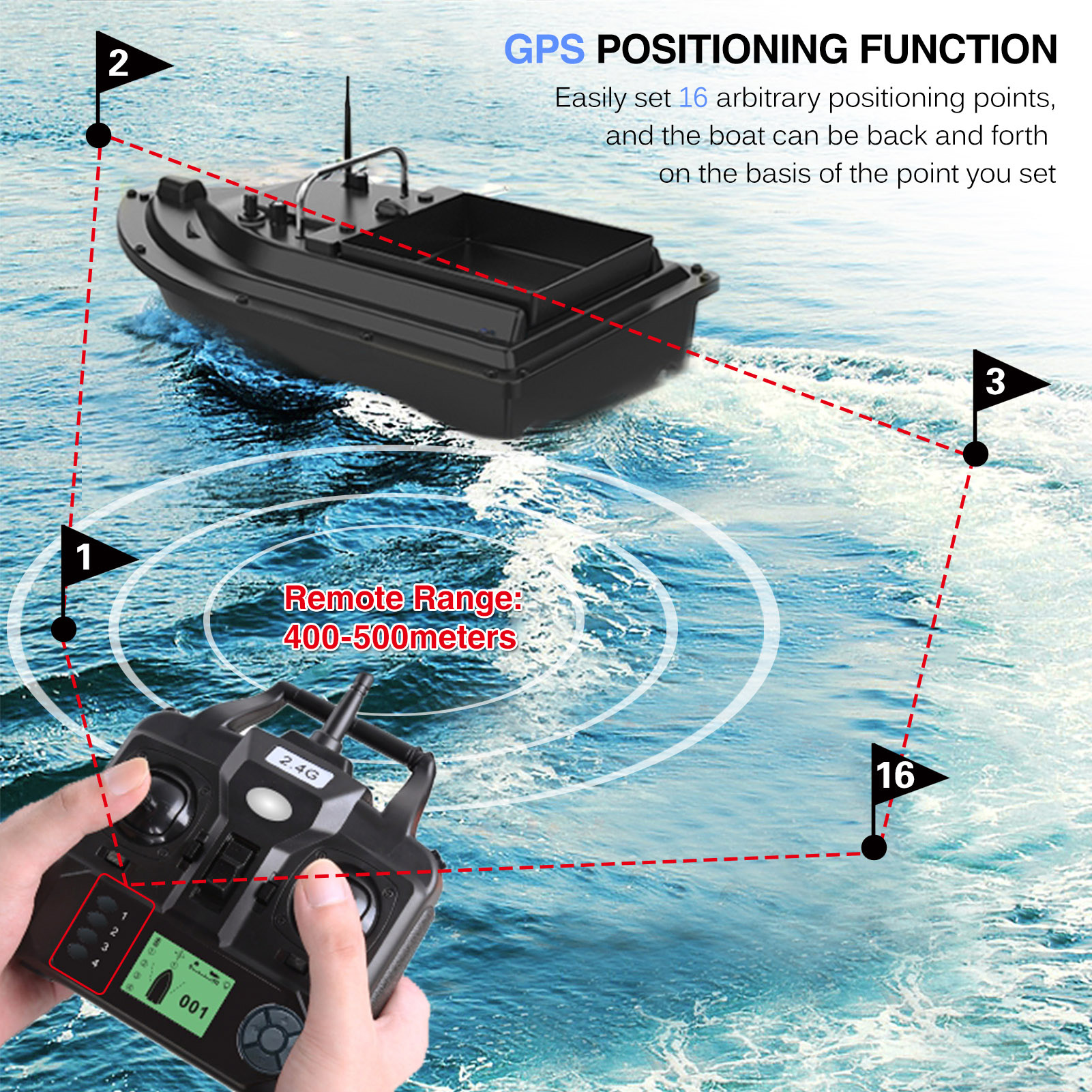 D16E GPS Fishing Bait Boat wit – Fishing Boat Gps recenzja i cena